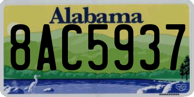 AL license plate 8AC5937
