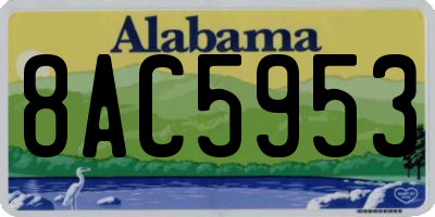 AL license plate 8AC5953