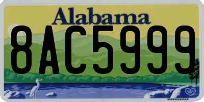 AL license plate 8AC5999