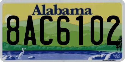 AL license plate 8AC6102