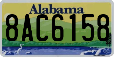 AL license plate 8AC6158