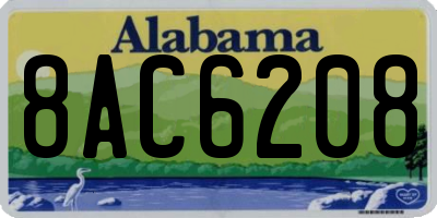 AL license plate 8AC6208