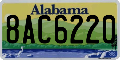 AL license plate 8AC6220