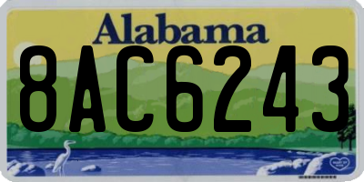 AL license plate 8AC6243