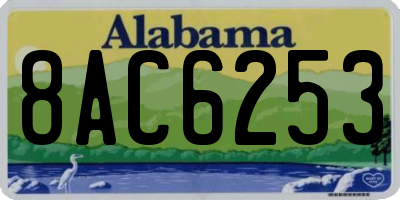 AL license plate 8AC6253