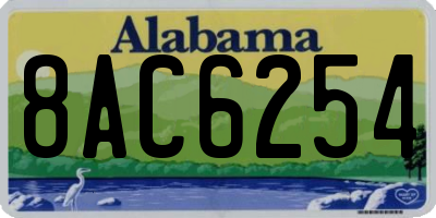 AL license plate 8AC6254