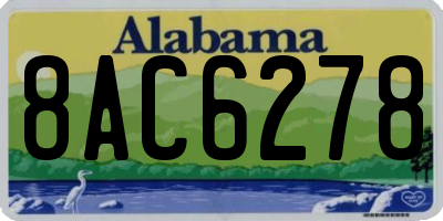 AL license plate 8AC6278