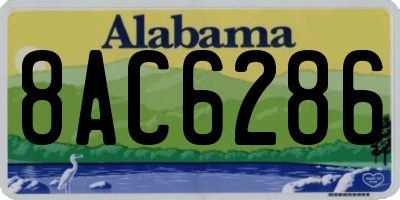 AL license plate 8AC6286