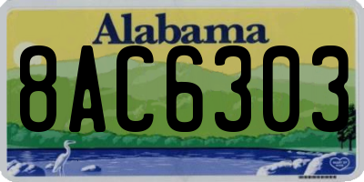 AL license plate 8AC6303