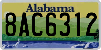 AL license plate 8AC6312