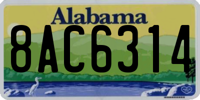 AL license plate 8AC6314