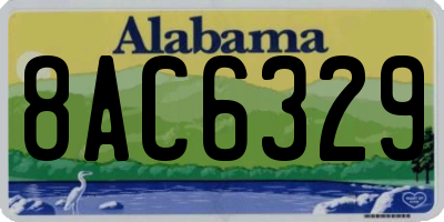 AL license plate 8AC6329