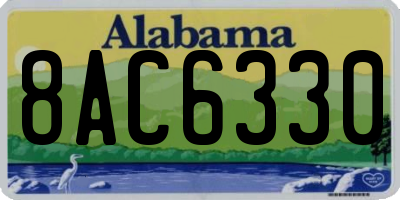 AL license plate 8AC6330