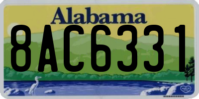 AL license plate 8AC6331