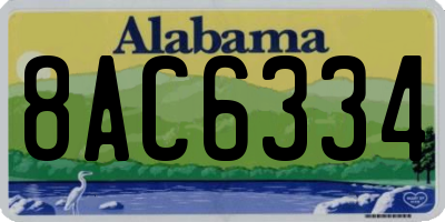 AL license plate 8AC6334