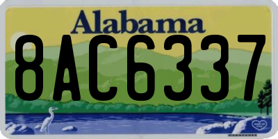 AL license plate 8AC6337