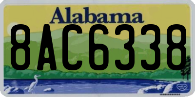 AL license plate 8AC6338