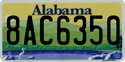 AL license plate 8AC6350