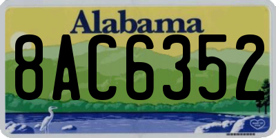 AL license plate 8AC6352