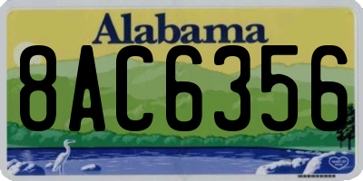 AL license plate 8AC6356