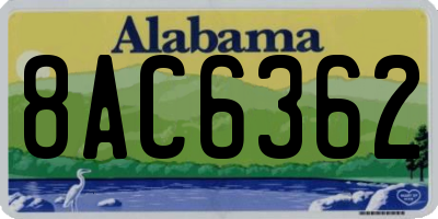 AL license plate 8AC6362