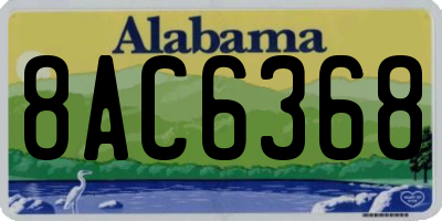 AL license plate 8AC6368
