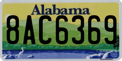 AL license plate 8AC6369
