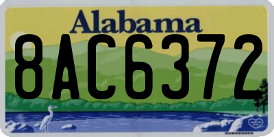 AL license plate 8AC6372