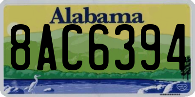 AL license plate 8AC6394