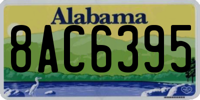 AL license plate 8AC6395