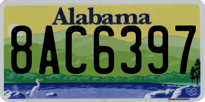 AL license plate 8AC6397
