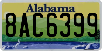 AL license plate 8AC6399