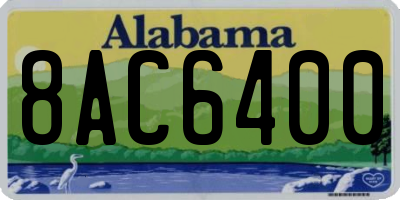 AL license plate 8AC6400