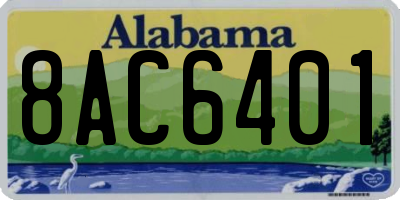 AL license plate 8AC6401