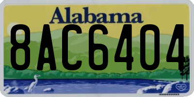 AL license plate 8AC6404