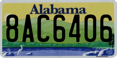 AL license plate 8AC6406
