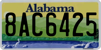 AL license plate 8AC6425