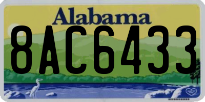 AL license plate 8AC6433