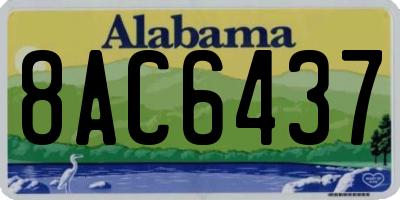 AL license plate 8AC6437