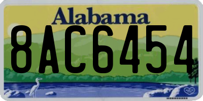 AL license plate 8AC6454