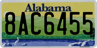 AL license plate 8AC6455