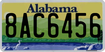 AL license plate 8AC6456