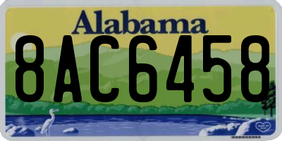 AL license plate 8AC6458