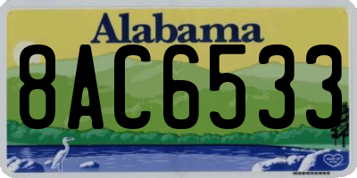 AL license plate 8AC6533