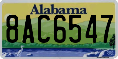AL license plate 8AC6547