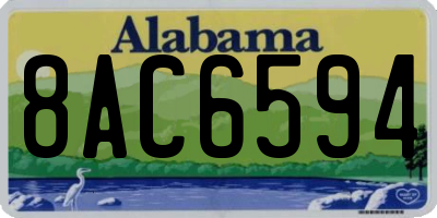 AL license plate 8AC6594