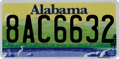AL license plate 8AC6632