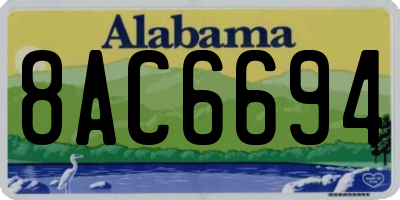 AL license plate 8AC6694
