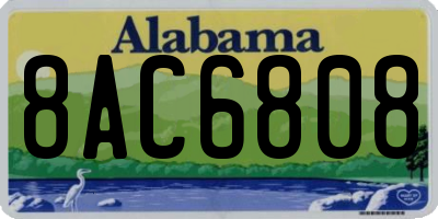 AL license plate 8AC6808