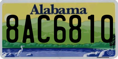 AL license plate 8AC6810